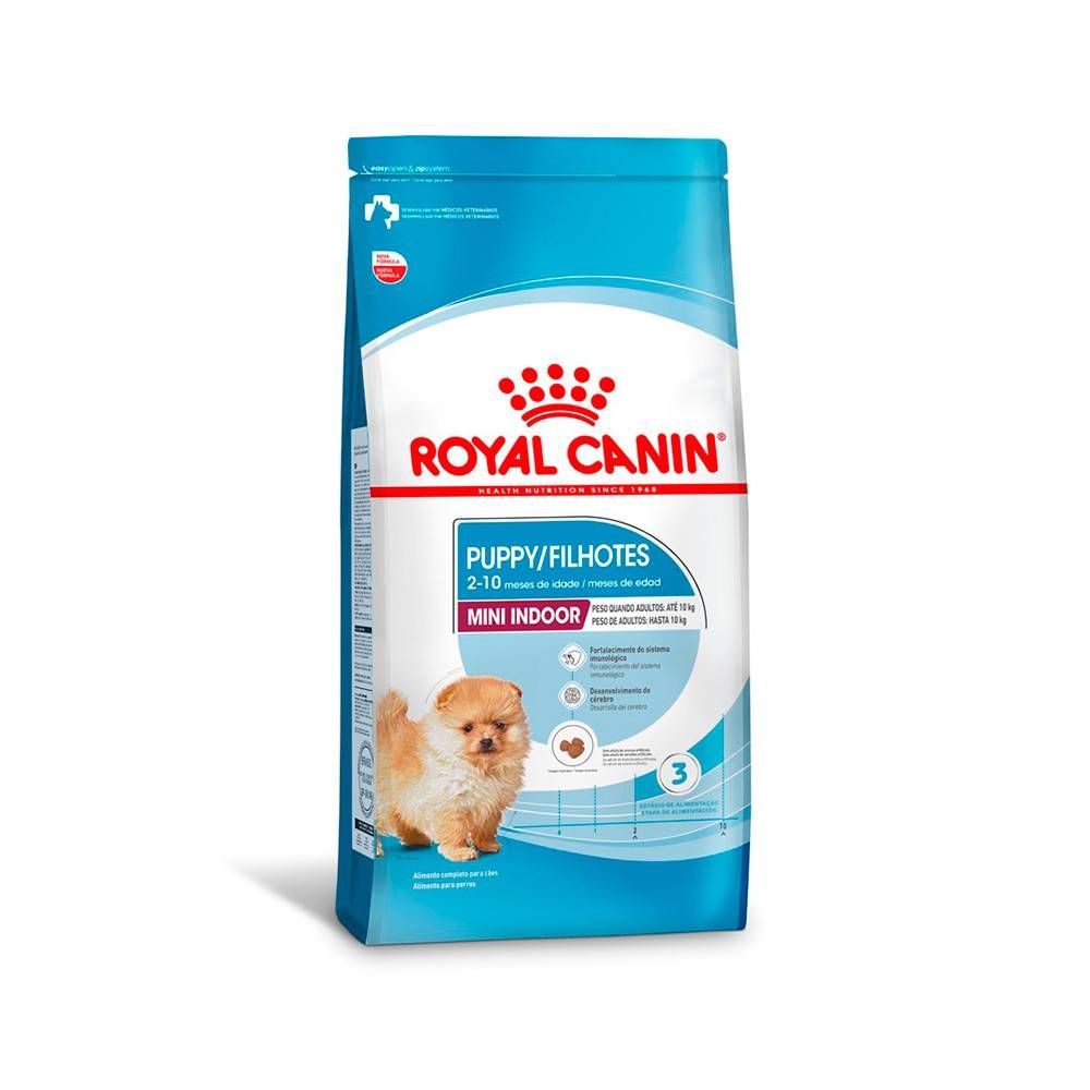 Ração Seca Royal Canin Mini Indoor para Cães Filhotes Porte Pequeno 7,5kg