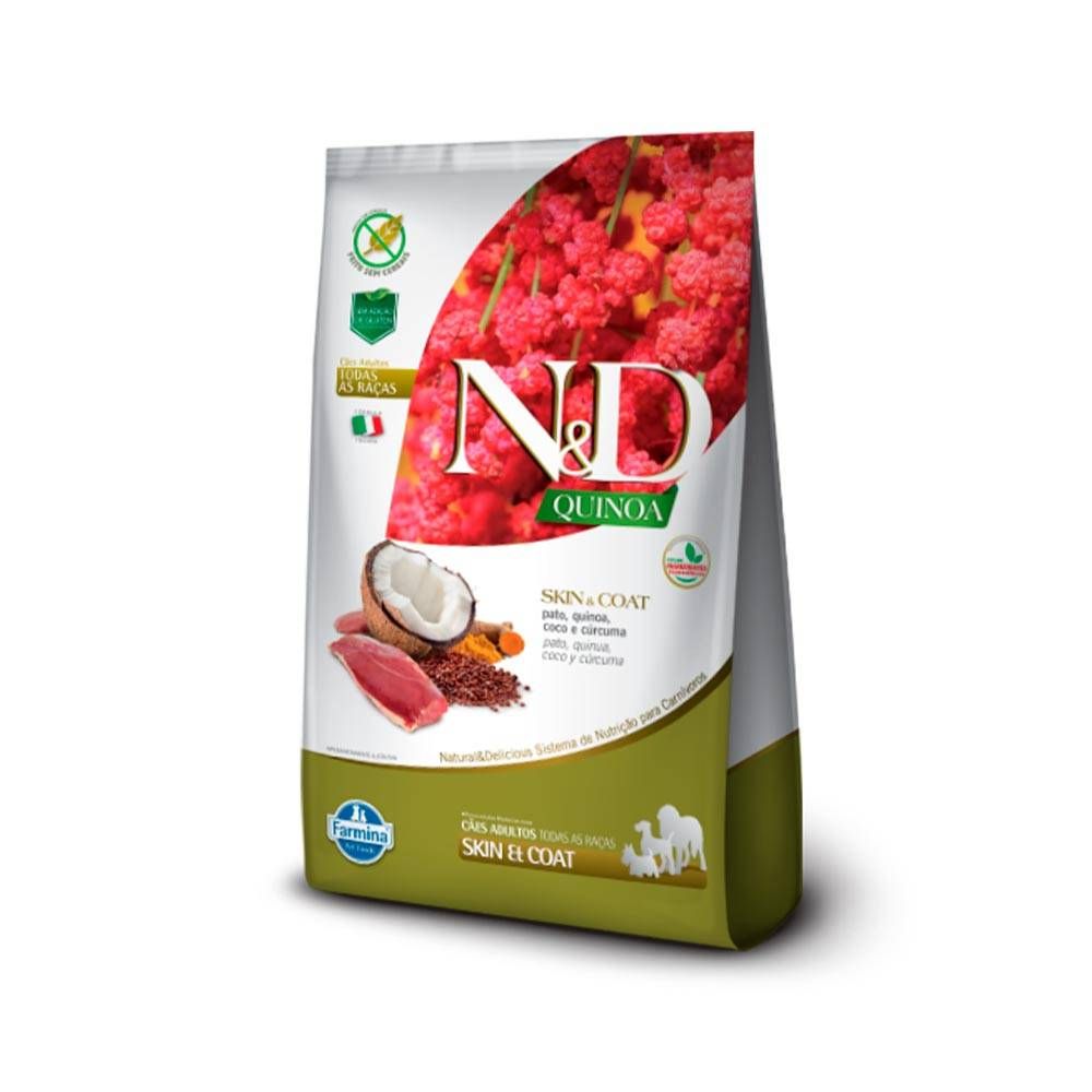 Ração Quinoa N\u0026D para Cães Skin \u0026 Coat sabor Pato 10,1kg