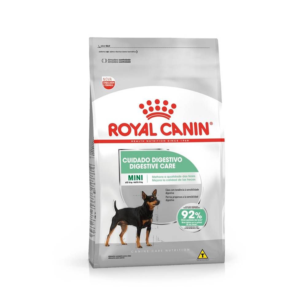 Ração Royal Canin Mini Cuidado Digestivo para Cães Adultos de Porte Pequeno a Partir de 10 Meses de Idade 7,5kg