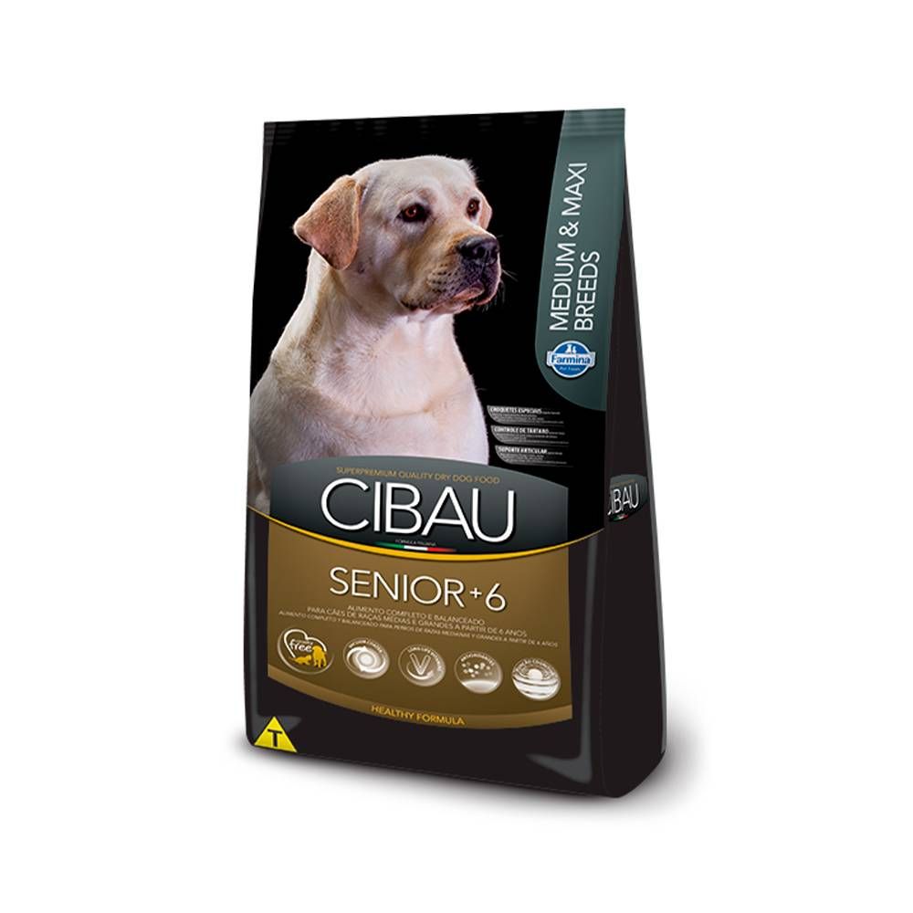 Ração Cibau Medium \u0026 Maxi Senior 6+ para Cães Adultos de Raças Médias e Grandes - 12kg