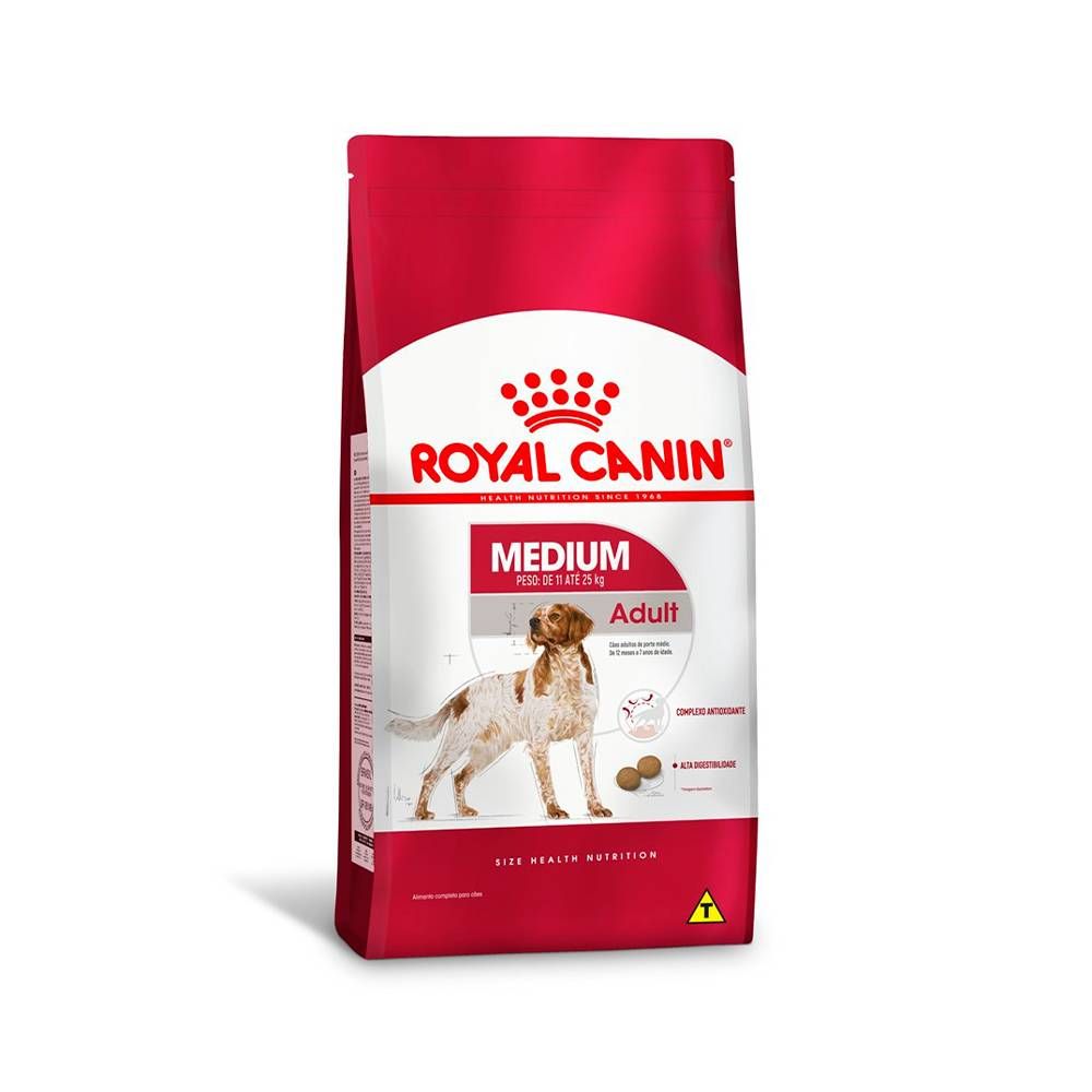 Ração Seca Royal Canin Medium Adult para Cães Adultos de Porte Médio 12kg