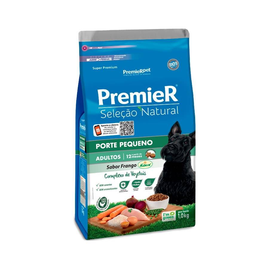 Ração Premier Seleção Natural Raças Pequenas para Cães Adultos - 1kg\n