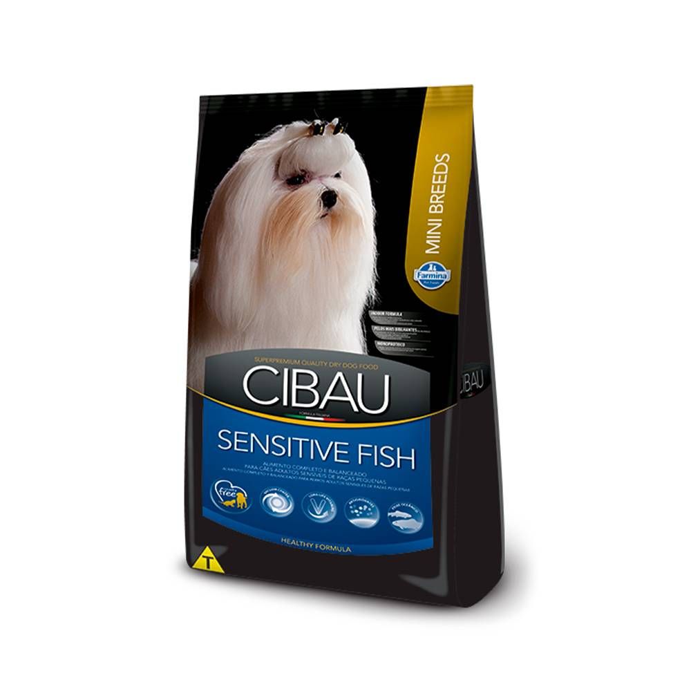 Ração Cibau Sensitive Fish para Cães Adultos de Porte Mini Sabor Peixe 10,1kg