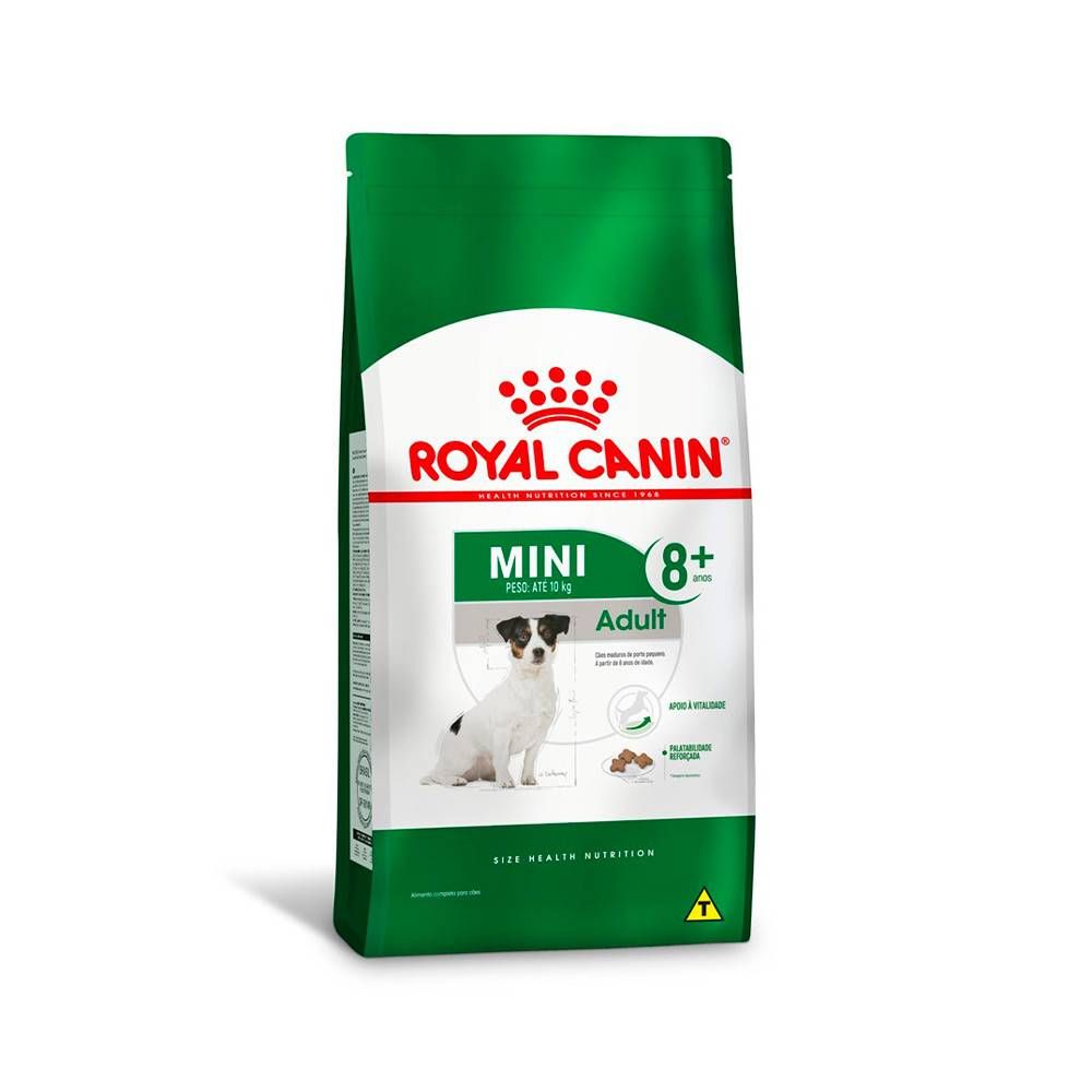 Ração Seca Royal Canin Mini Adult 8+ para Cães Adultos de Porte Pequeno com 8 Anos ou mais 7,5kg