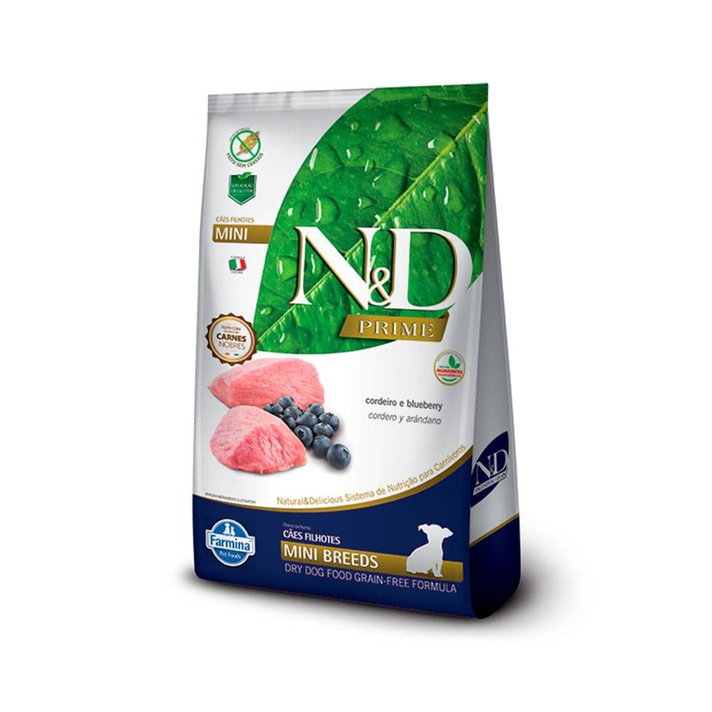Ração Farmina ND Prime Puppy Mini Cordeiro para Cães Filhotes de Raças Pequenas 2,5kg