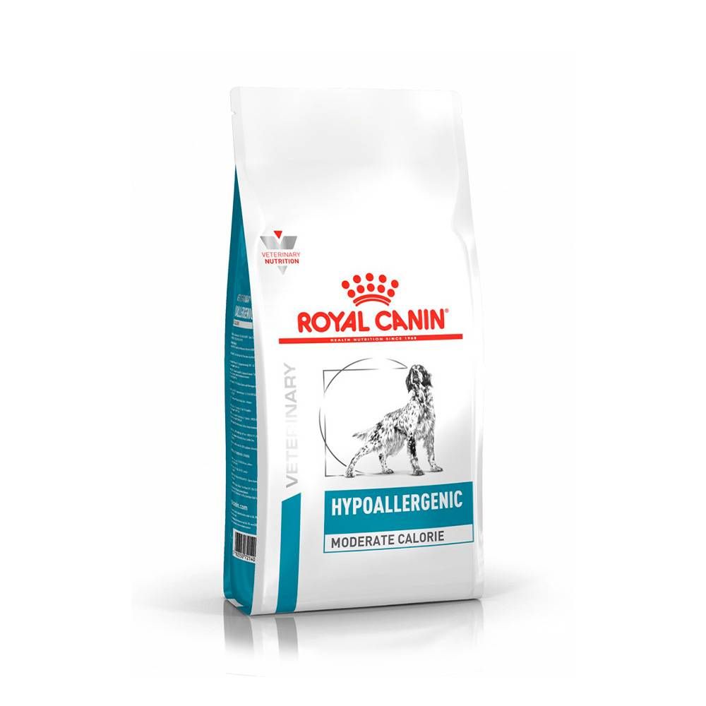 Ração Seca Royal Canin Veterinary Diet Hypoallergenic Moderate Calorie para Cães Adultos com Sensibilidades Alimentares 10,1kg
