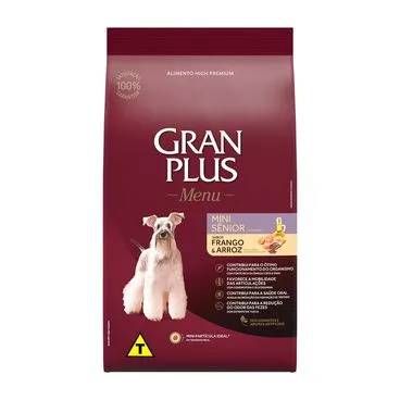 Ração GranPlus Menu Cães Mini Sênior Frango e Arroz 3kg
