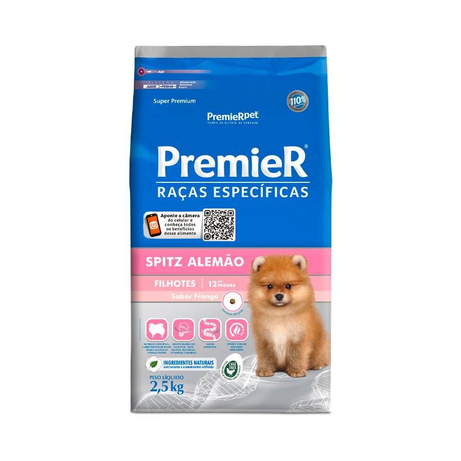 Ração Premier Raças Específicas Spitz para Cães Filhotes 2,5kg