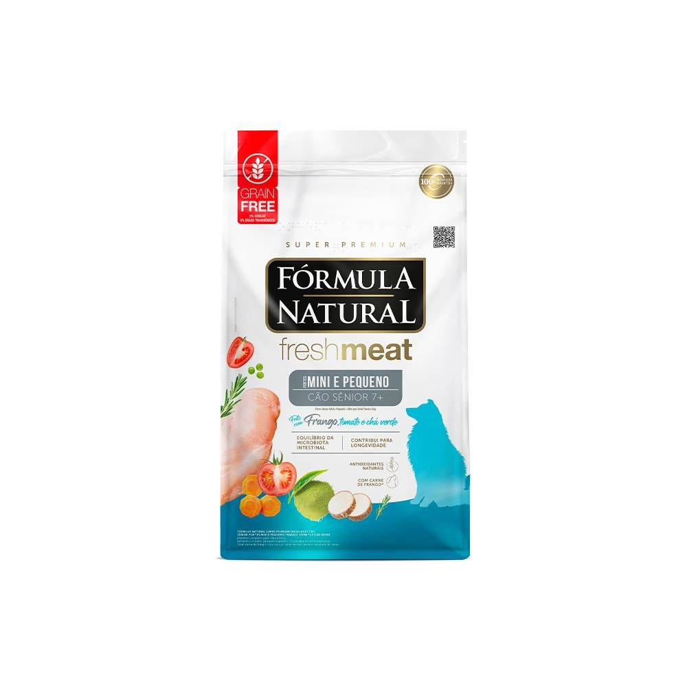 Ração Fórmula Natural Fresh Meat para Cães Sênior de Pequeno Porte Sabor Frango - 1kg\n