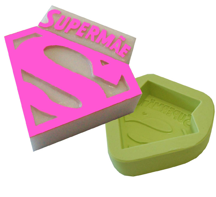 Molde de Silicone Super Mãe