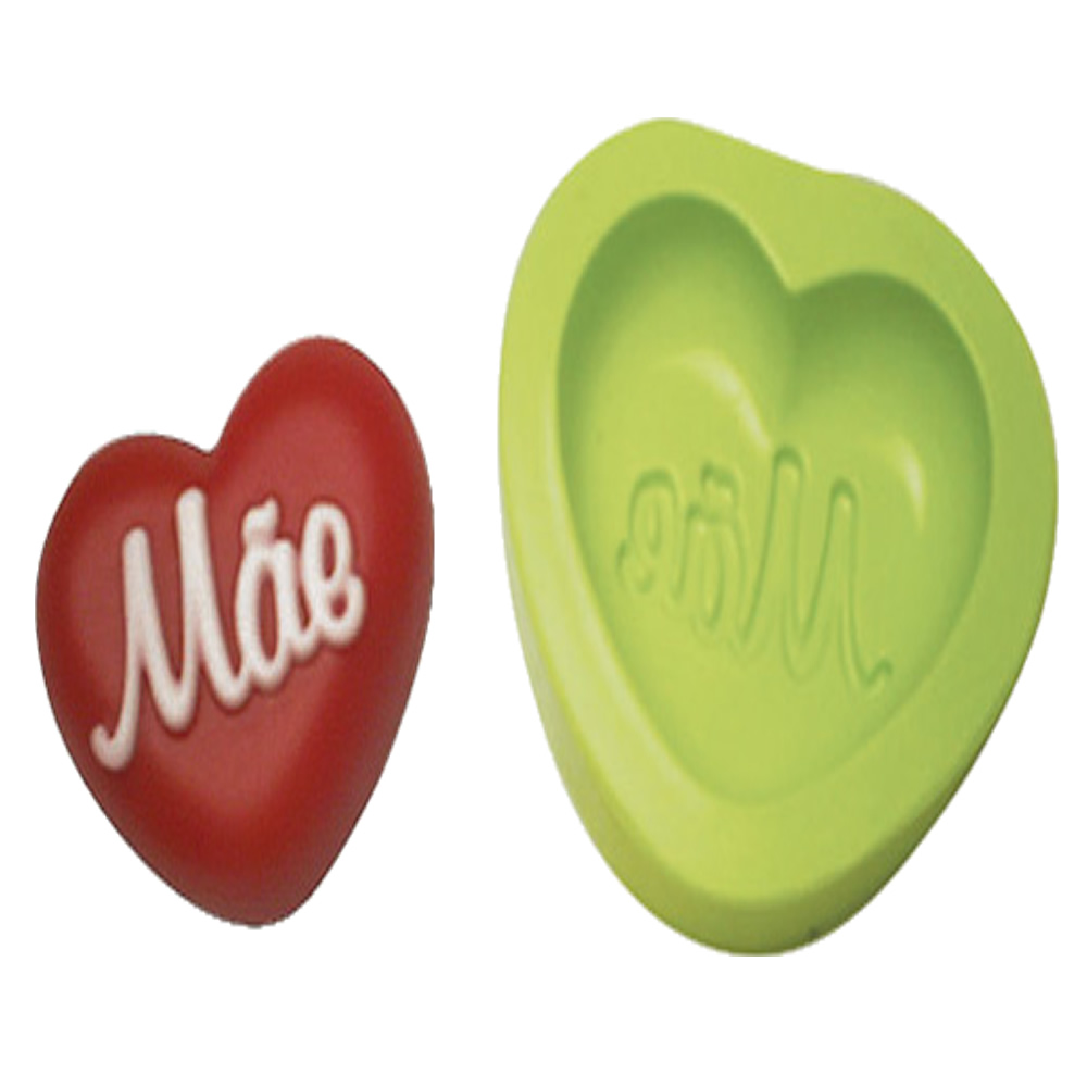 Molde de Silicone Coração Mãe