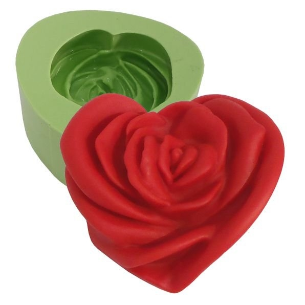 Molde de Silicone Rosa Coração