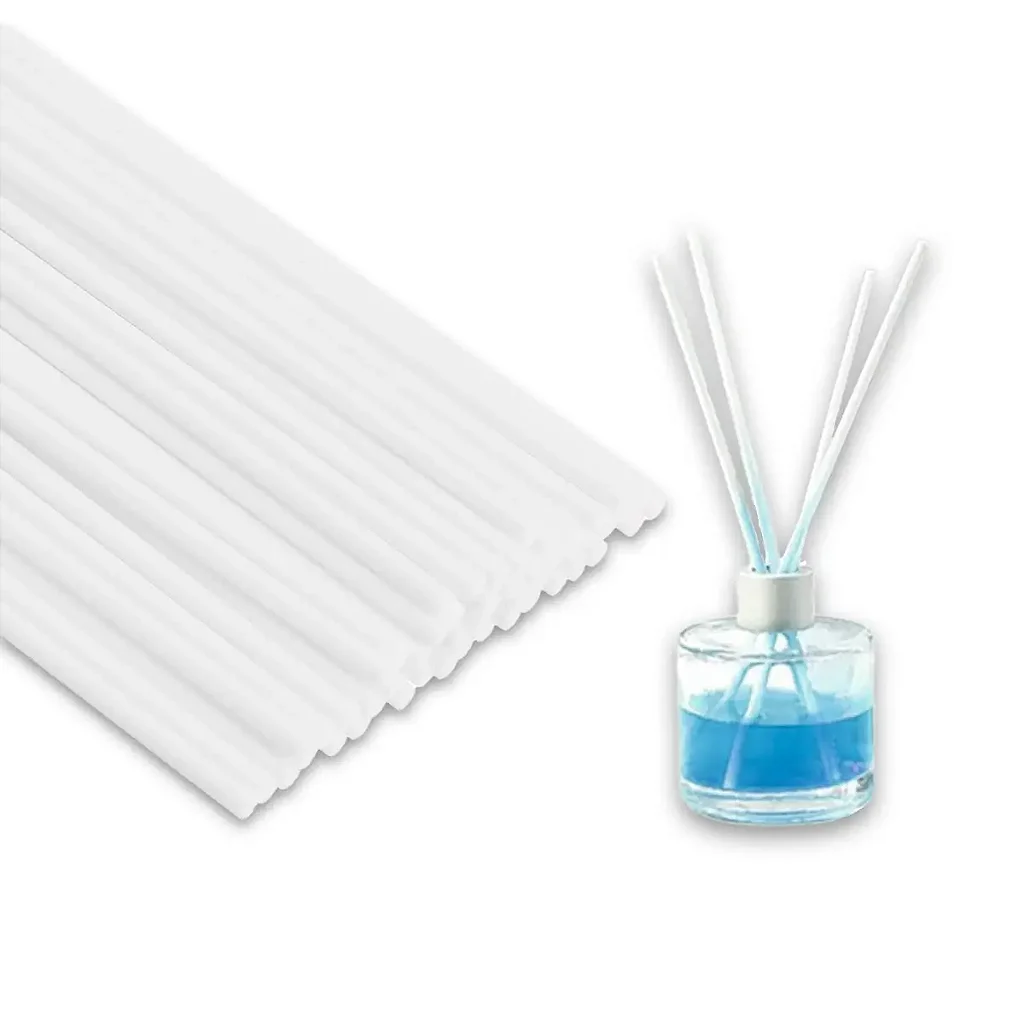 Kit 10 Varetas de Fibra de Algodão Brancas para Aromatizador e Difusor 25cm
