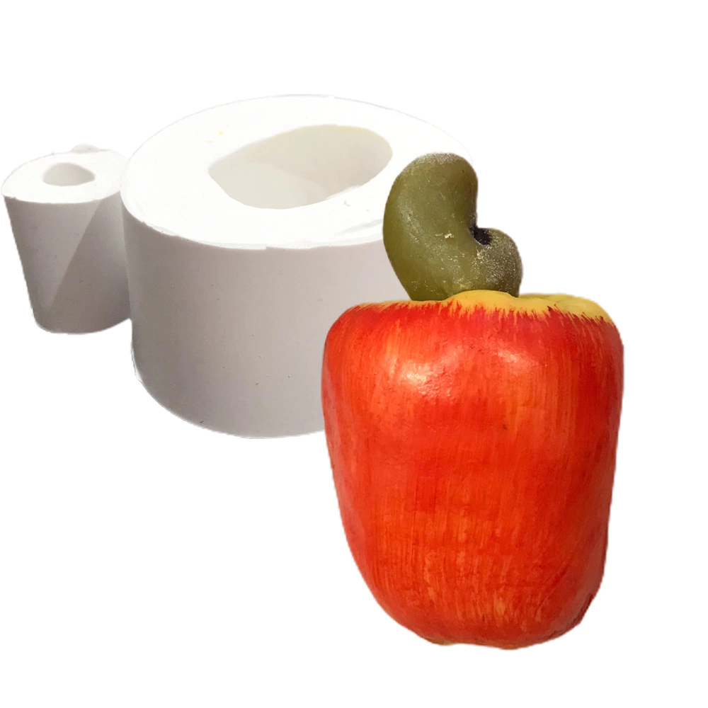 Molde de Silicone Caju Grande para Sabonetes, Velas e Resina Artesanal