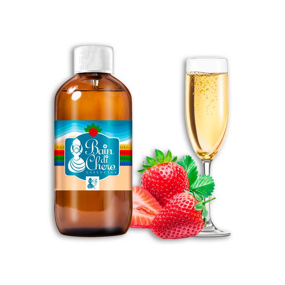 Essência para Perfume e Cosméticos de Morango com Champagne a base de Água