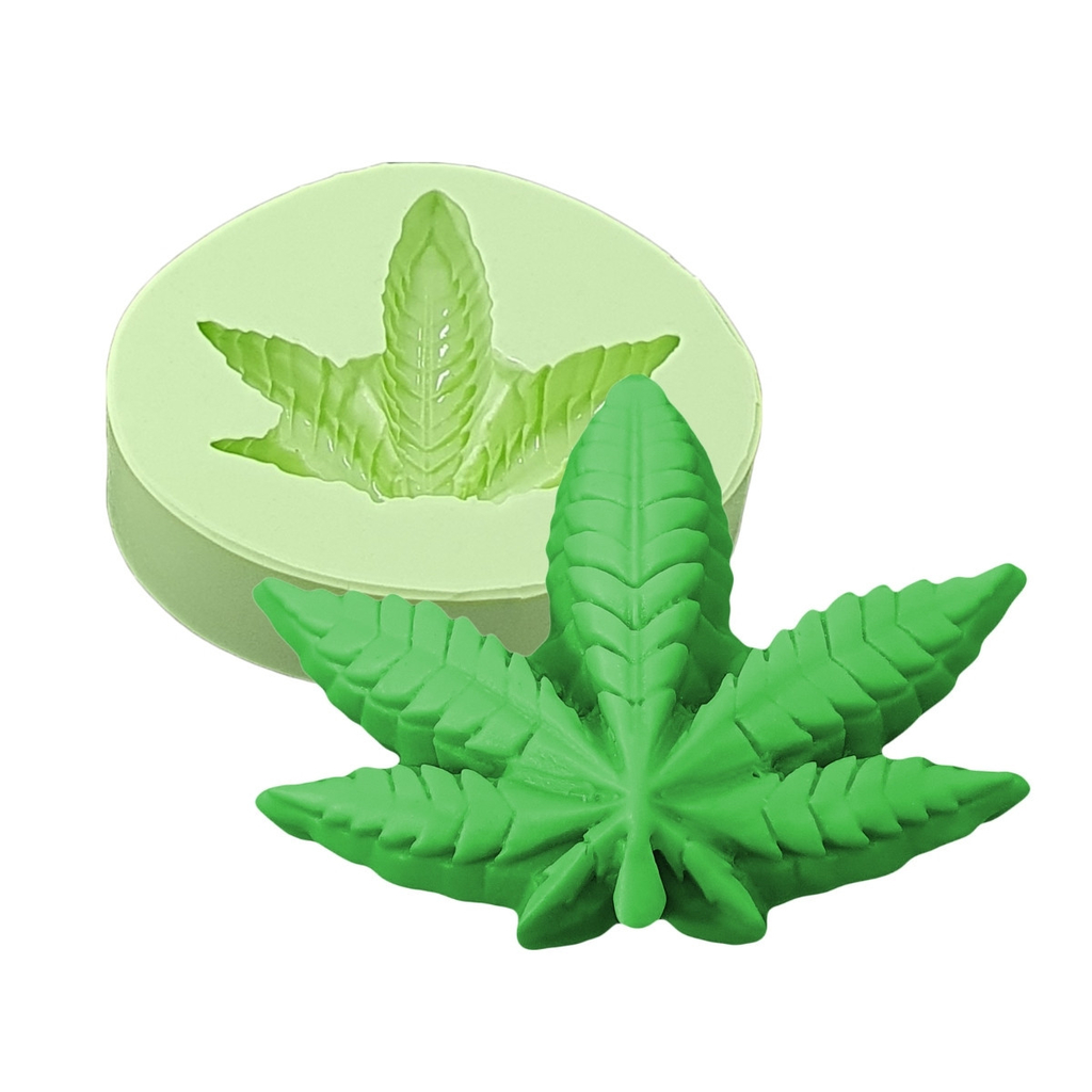 Molde de Silicone Folha Cannabis