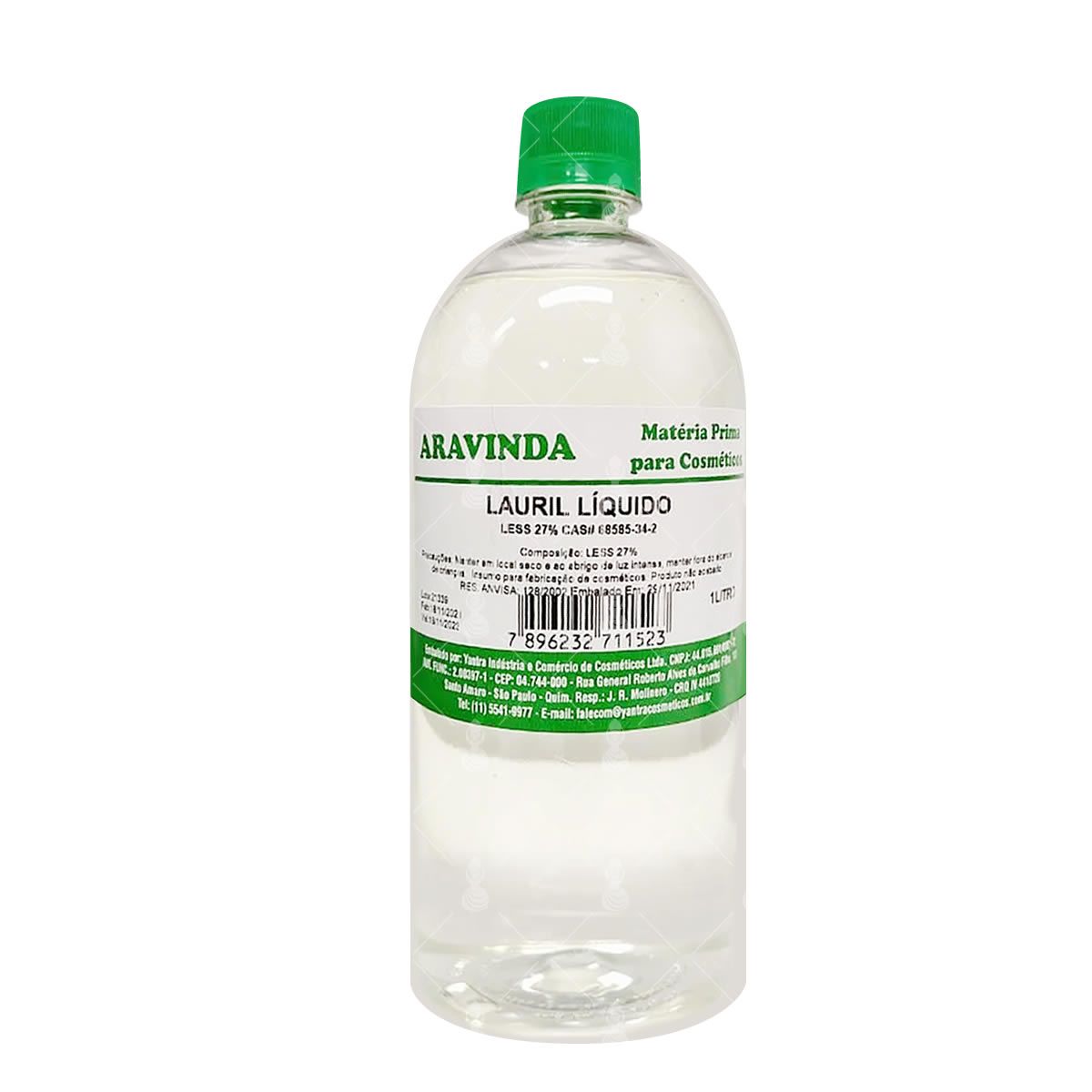 Lauril Líquido 27% Matéria Prima Para Sabonete, Cosméticos Yantra 1Litro