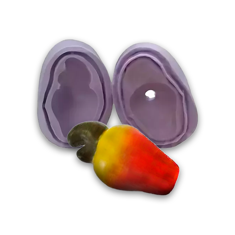 Molde de Silicone Caju Médio para Sabonetes, Velas e Resina Artesanal