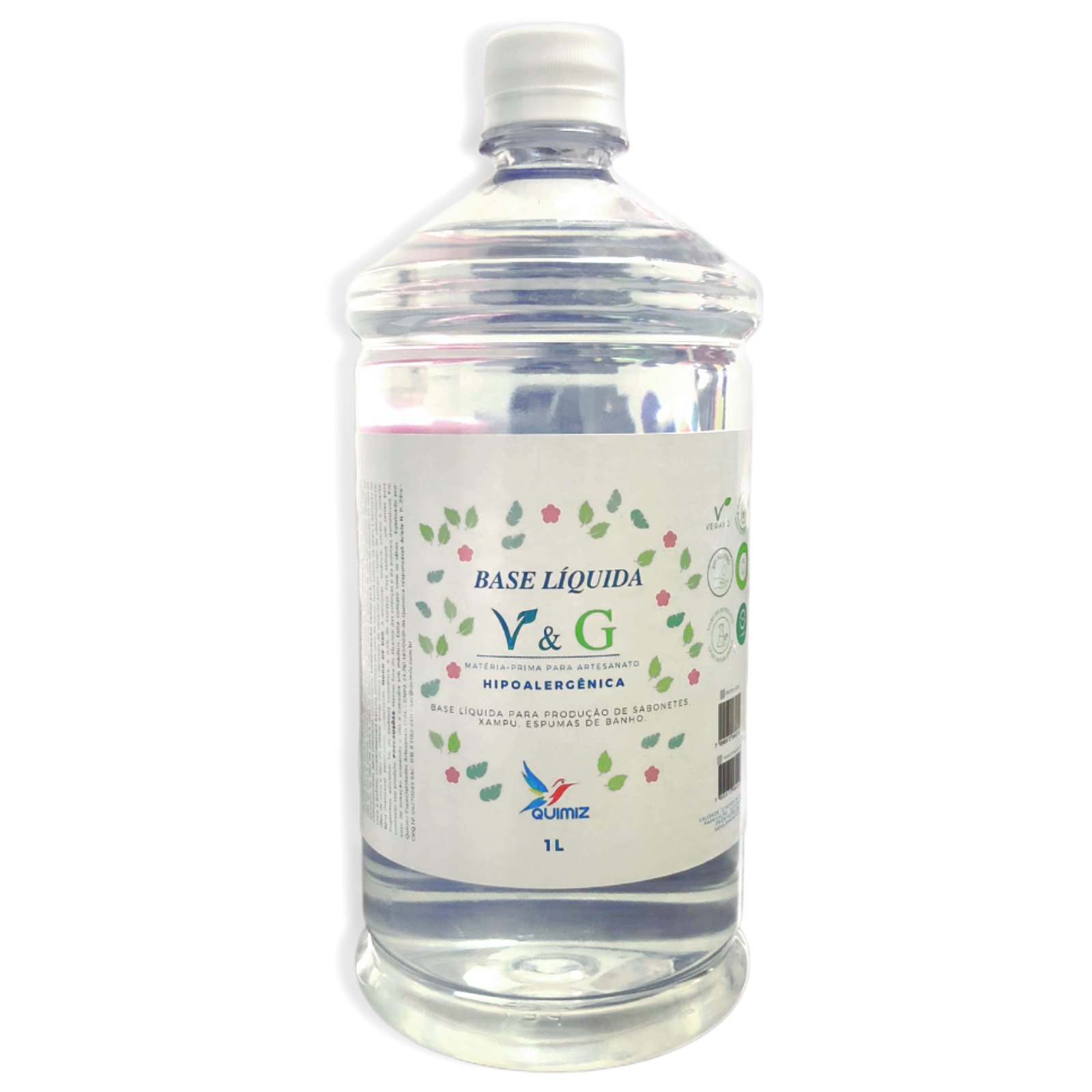 Base Sabonete Líquido e Shampoo Neutro V&G Transparente 1.1 1 Litro