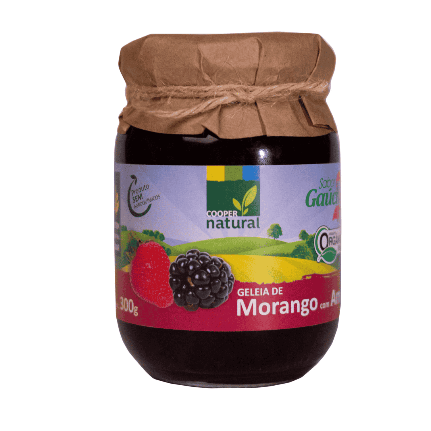 Geleia Gourmet Amora e Morango - 300g - Coopernatural