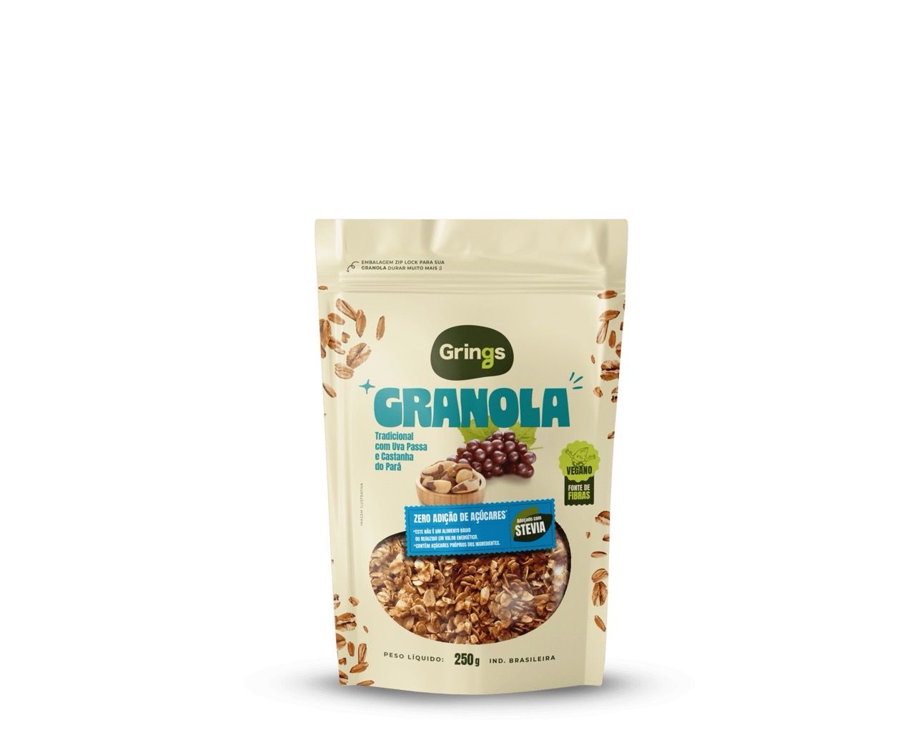 Granola Tradicional - Zero Açúcares - 250g - Grings