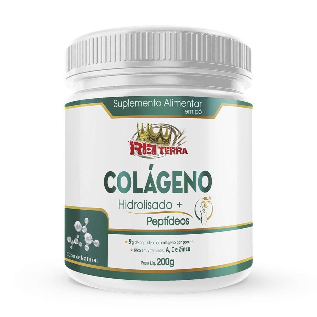 Colágeno em Pó Sabor Natural - 200 g - Rei Terra