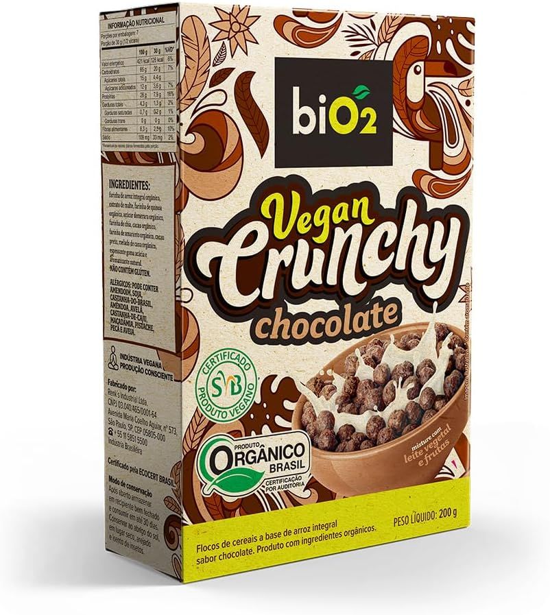 biO2 Vegan Crunchy Chocolate 200 g