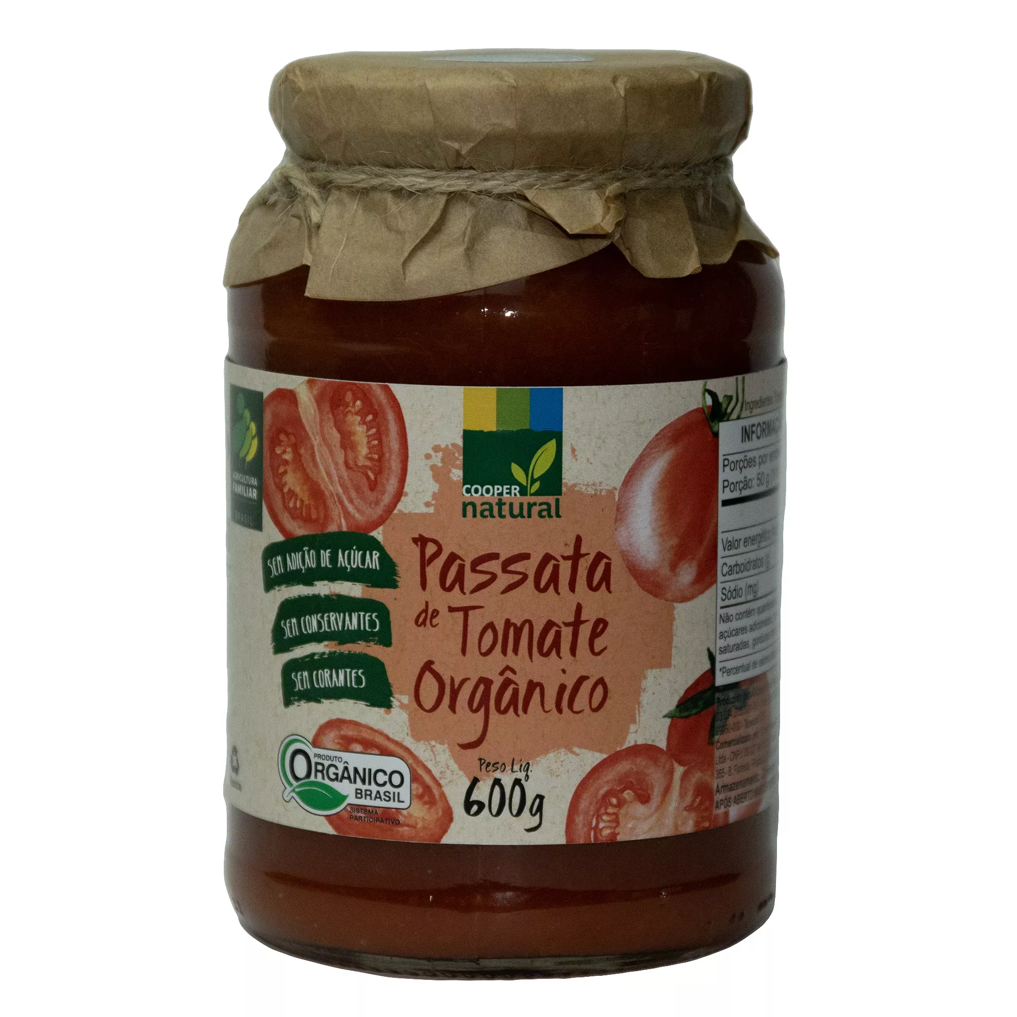 Passata de Tomate Orgânica - 600g - Coopernatural