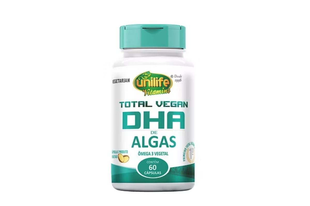 Ômega 3 - Total Vegan DHA de Algas - 60 Cáps. - Unilife