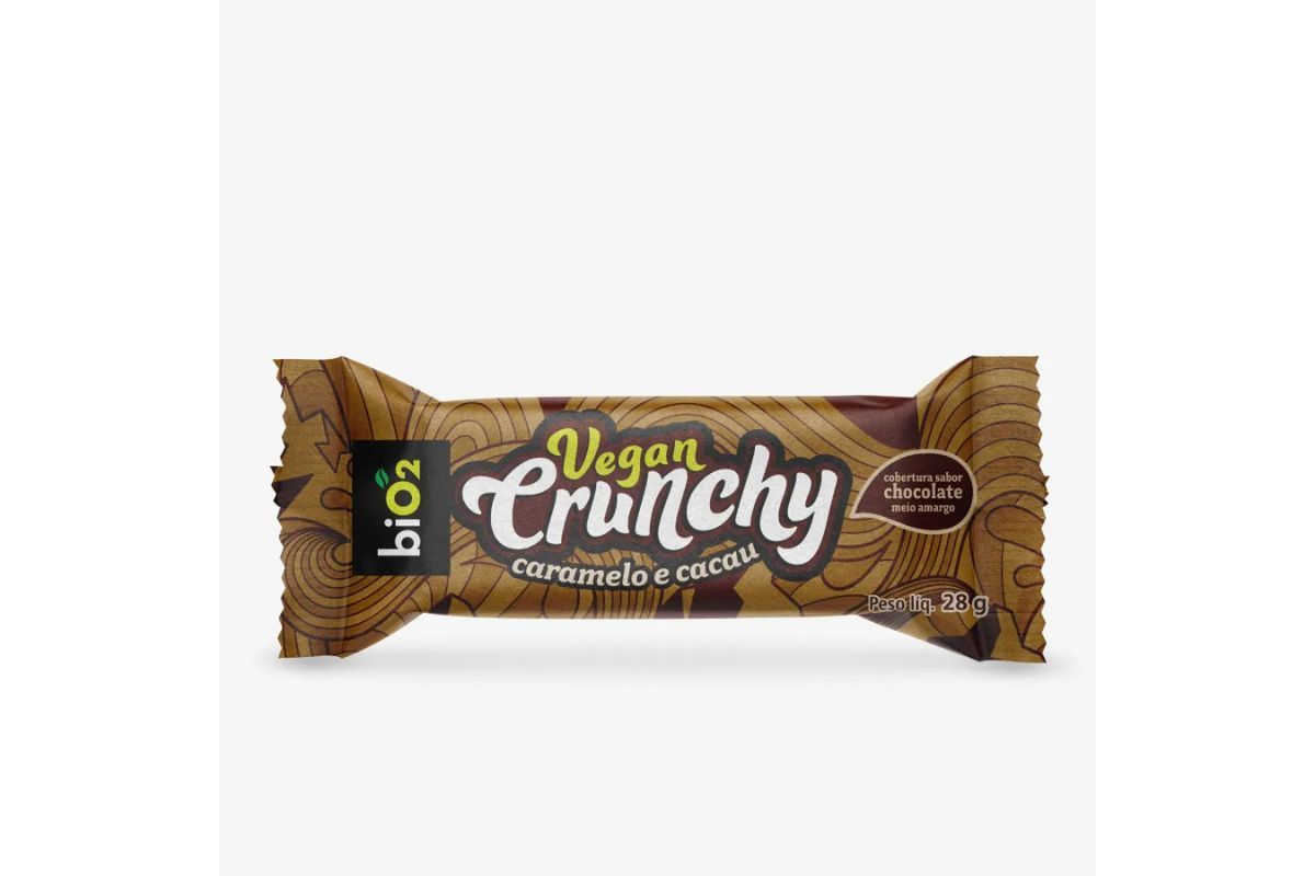 biO2 Vegan Crunchy Bar Caramelo e Cacau 28 g