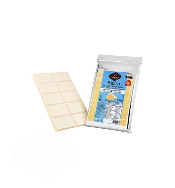 Barra Chocolate Branco Zero Açúcas Culinário - 1,01kg - Tnuva
