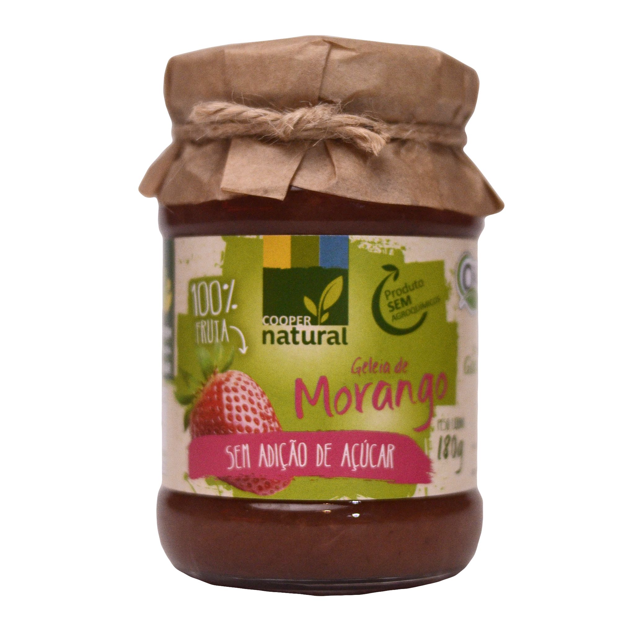 Geleia de Morango Sem Adição de Açúcar - 180g - Coopernatural