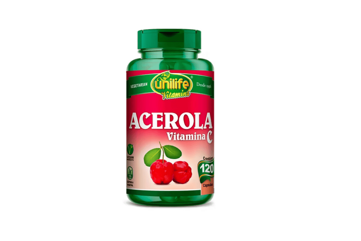 Acerola - Vitamina C - 120 Cáps. - Unilife