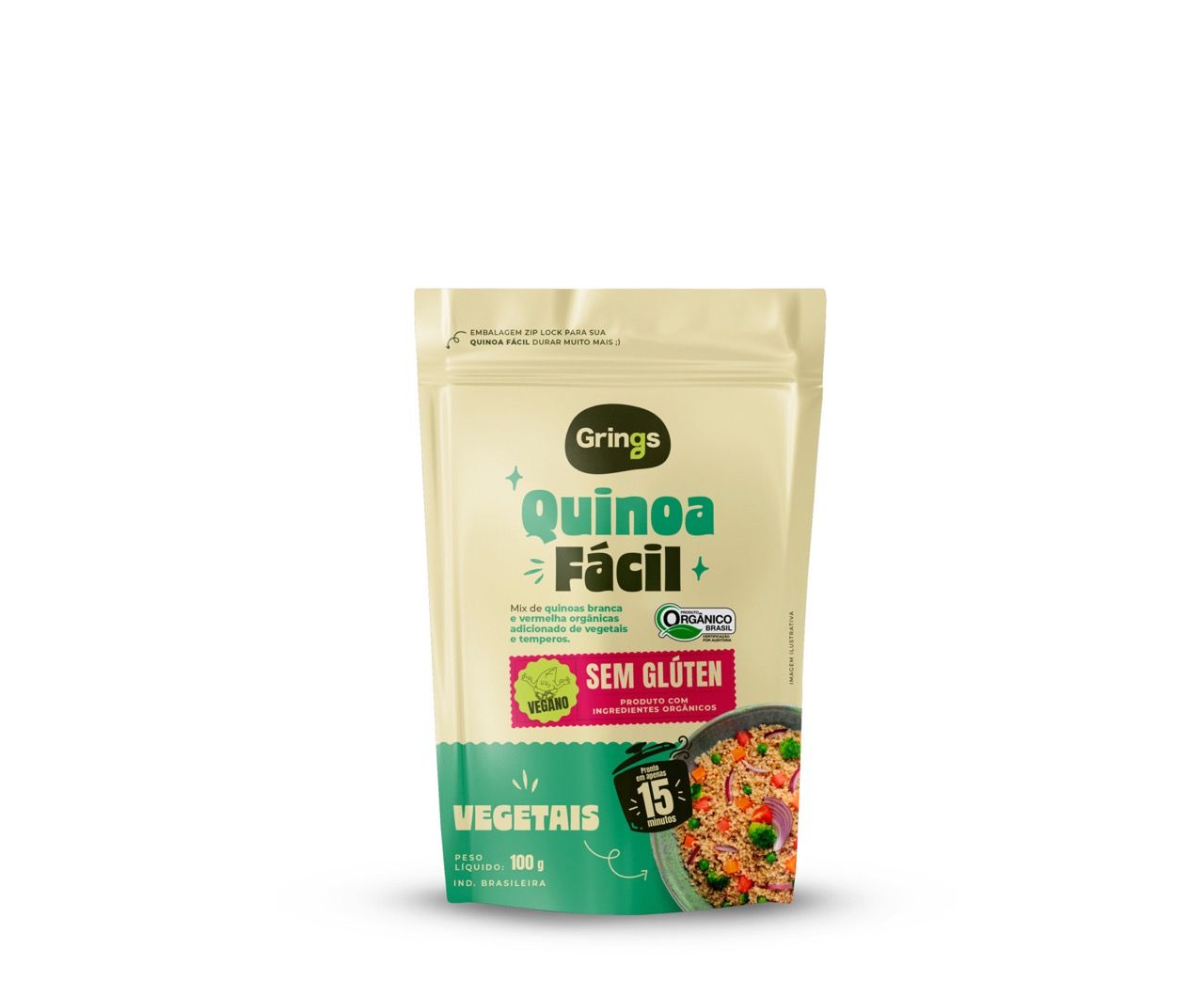Quinoa Fácil - Vegetais - 100g - Grings