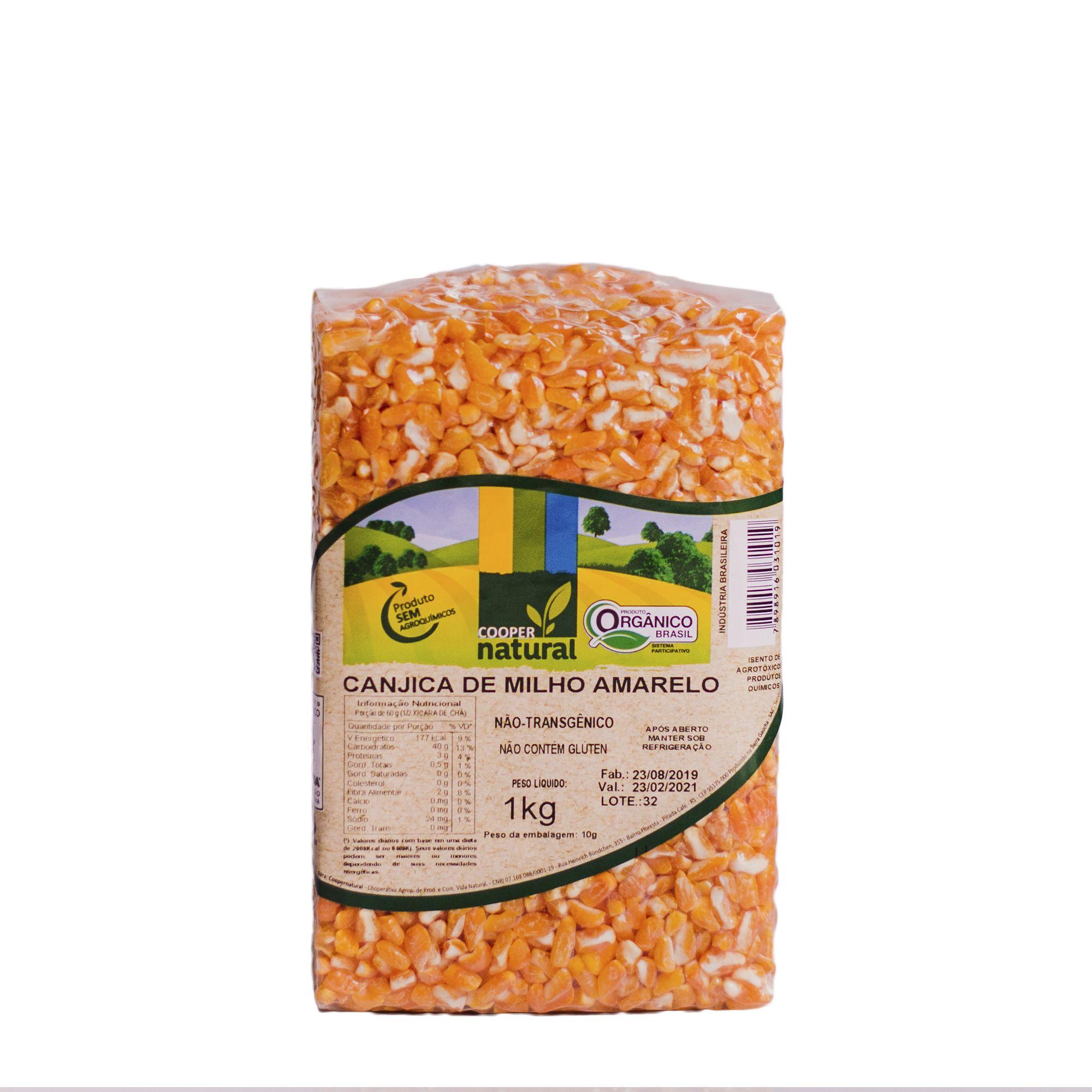Canjica de Milho Amarelo - 1kg - Coopernatural