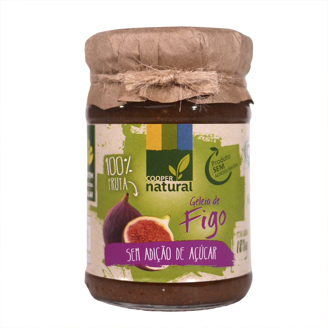 Geleia de Figo Sem Adição de Açúcar - 180g - Coopernatural