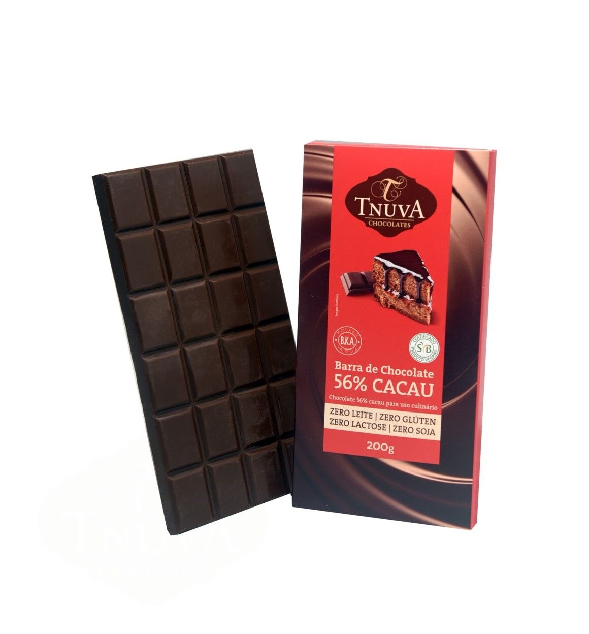 Barra Chocolate 56% Cacau Culinário - 200g - Tnuva