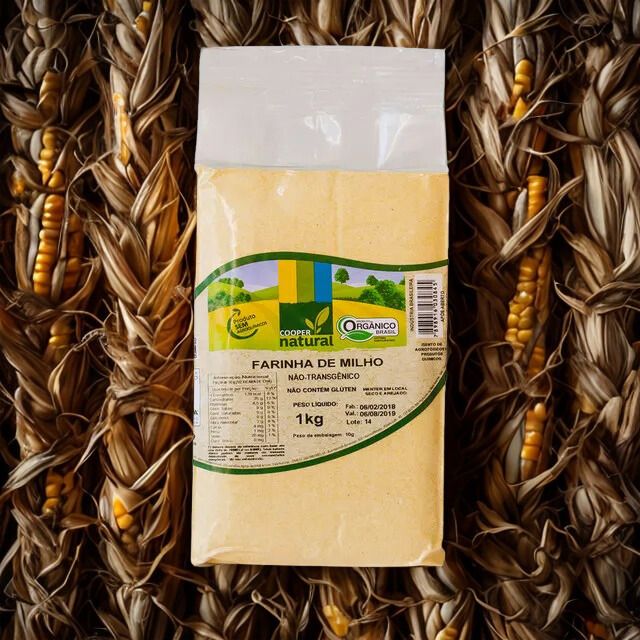 Farinha de Milho Amarela Fubá - 1kg - Coopernatural