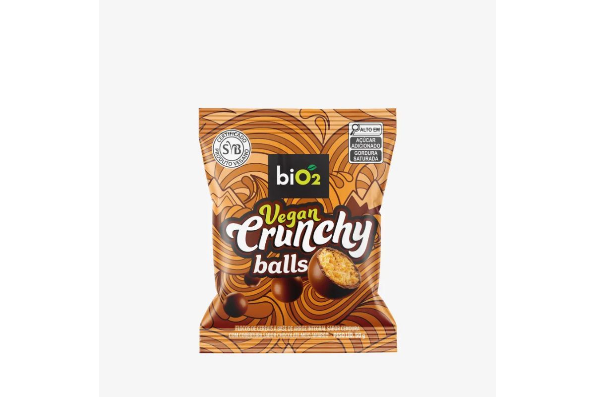 biO2 Vegan Crunchy Balls Cenoura e Cacau 50 g