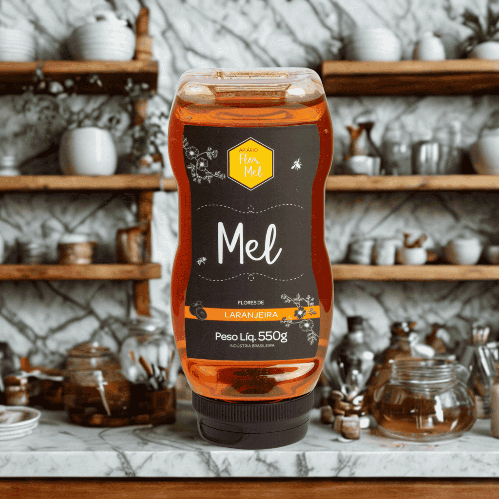 Mel de Laranjeira Premium - 550g - Apiário Flor de Mel