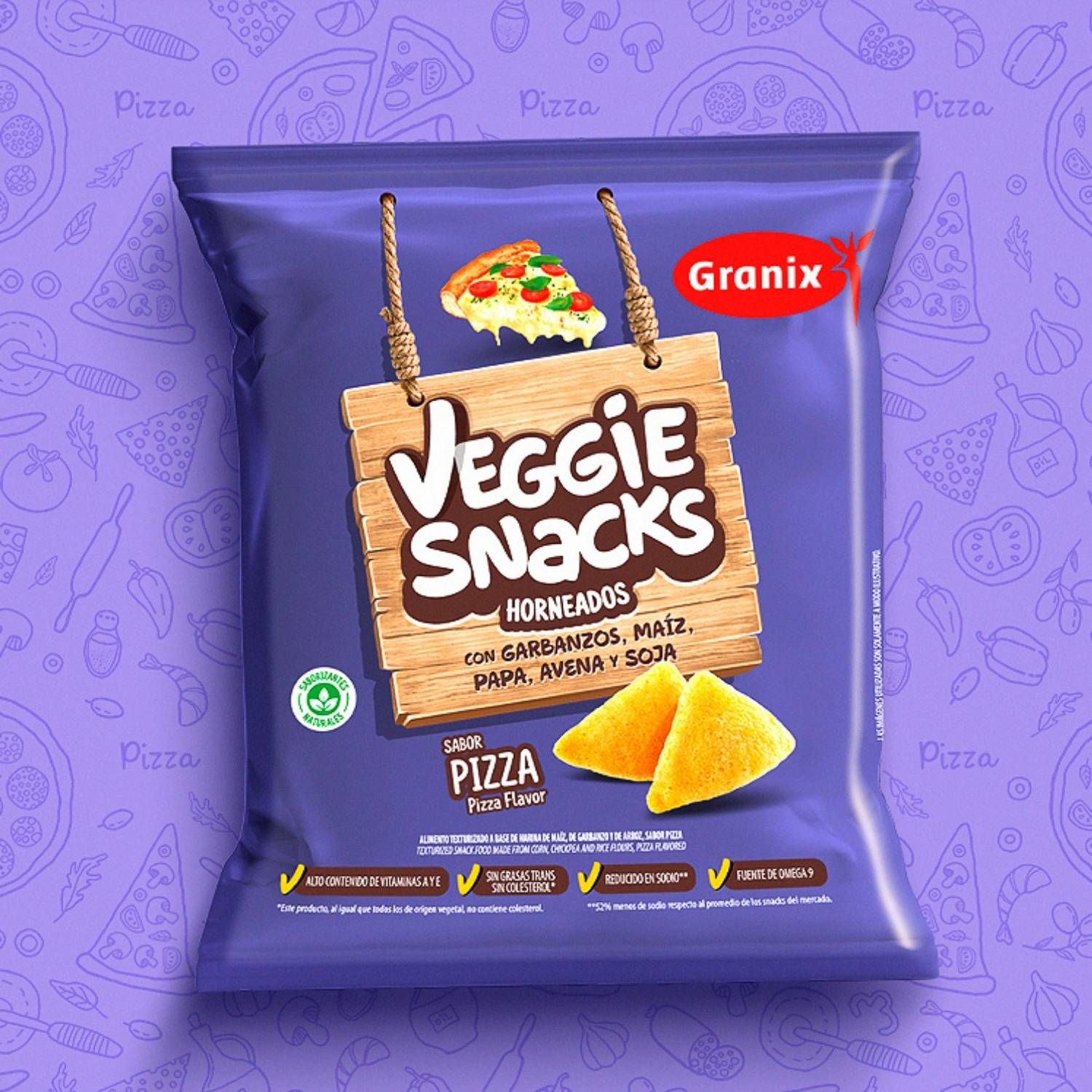 Veggie Snack - Pizza - Granix - 45g - Superbom