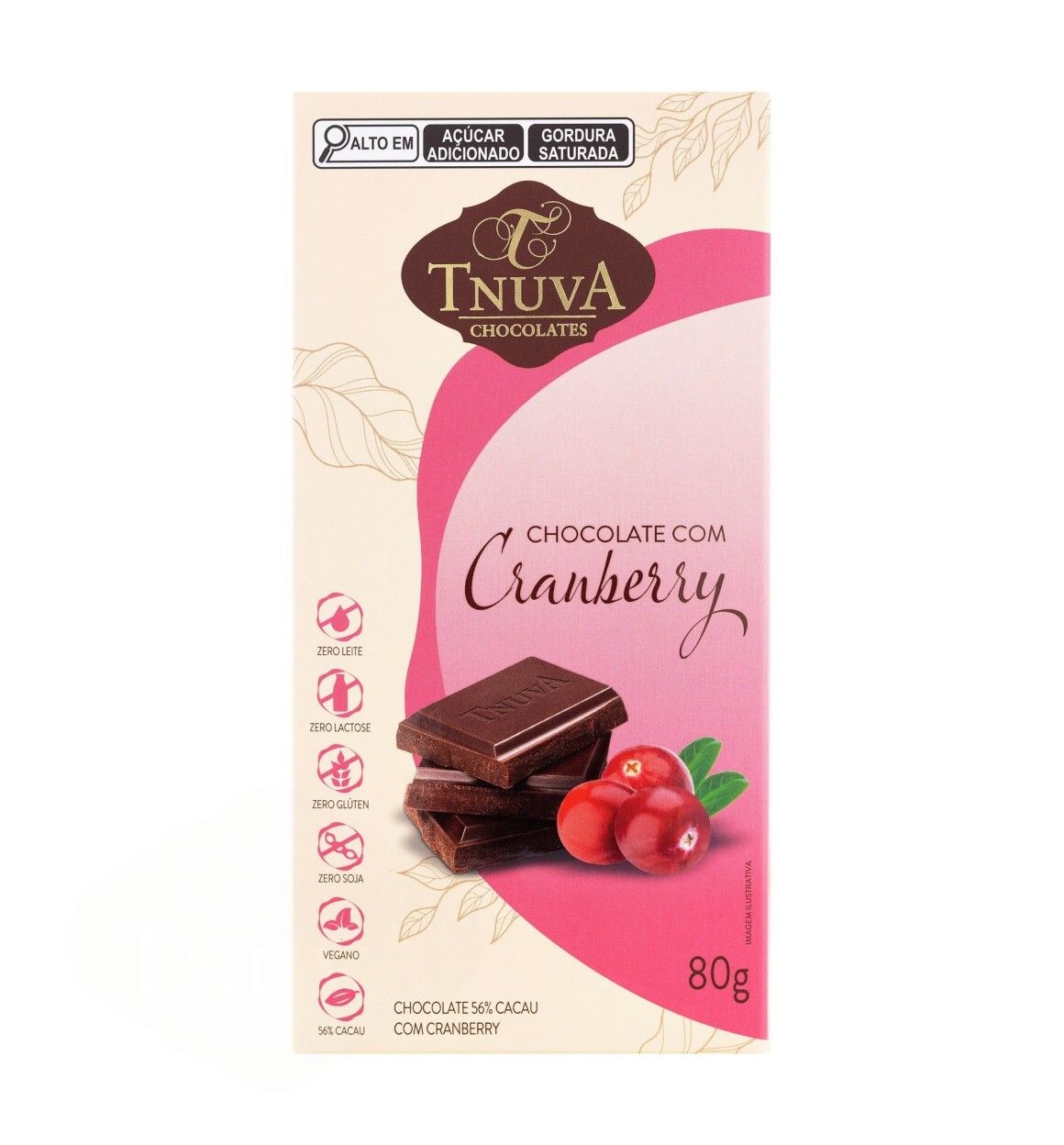Display Tablete Chocolate Cranberry - 6x 80g - Tnuva