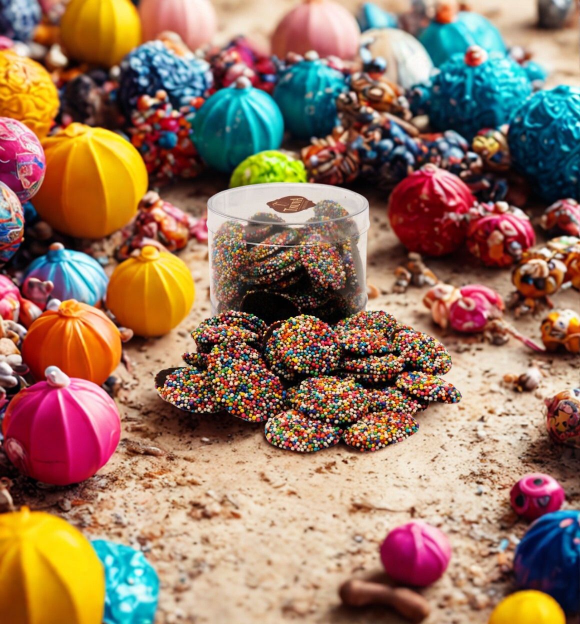 Moedas de Chocolate 56% Cacau Chai Tubo - 100g - Tnuva