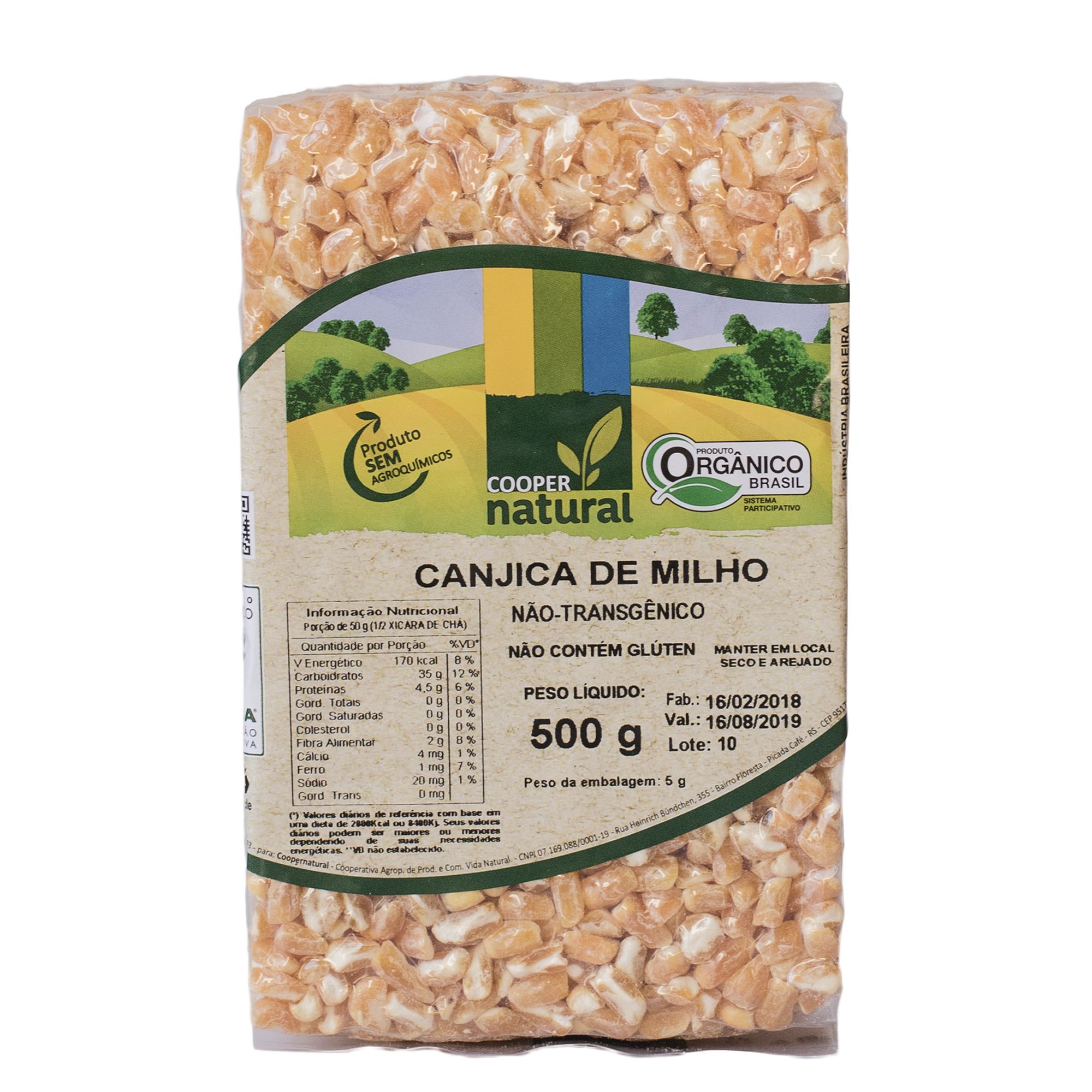 Canjica de Milho Amarela - 500g - Coopernatural
