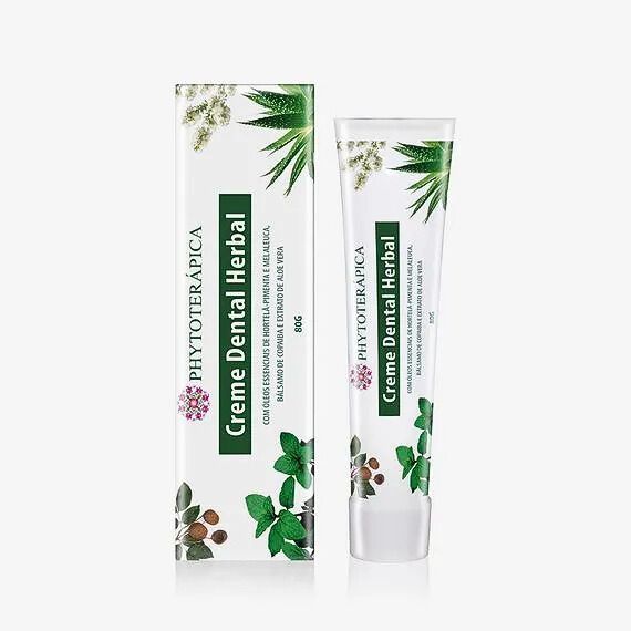 Creme Dental Herbal - Melaleuca e Menta - 80g - Phytoterápica