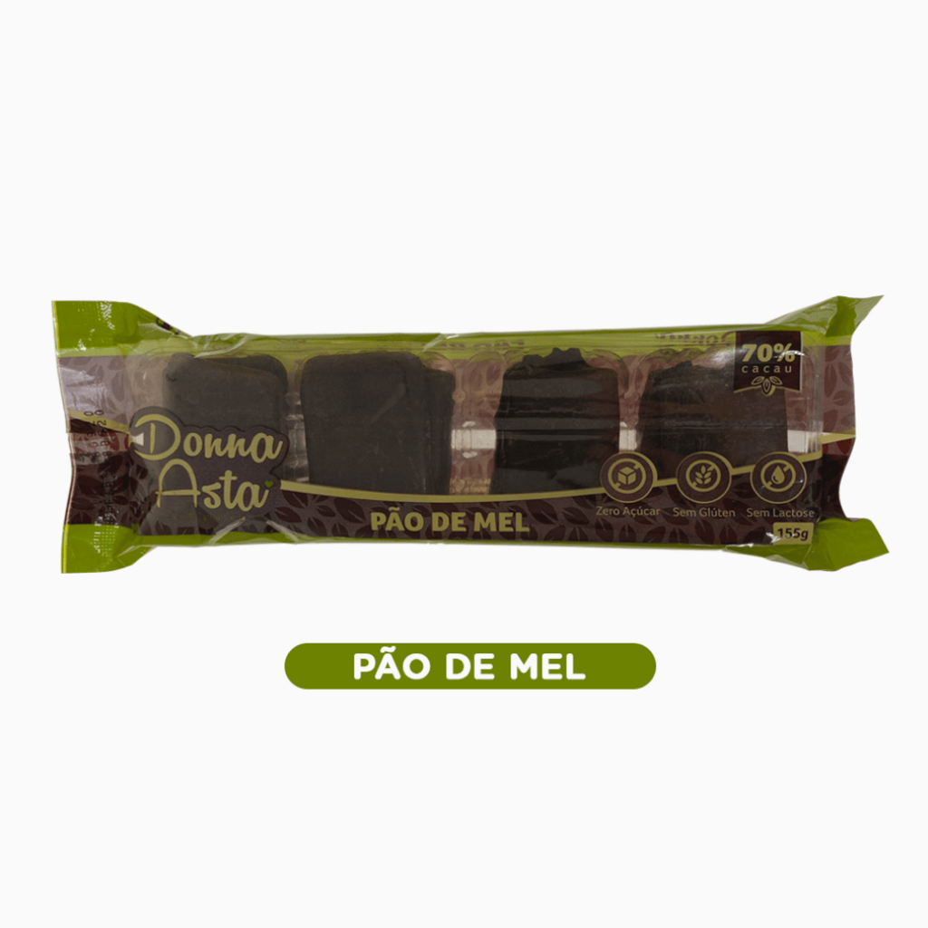 Pão de Mel Zero Açúcar Sem Glúten - 155g - Donna Asta