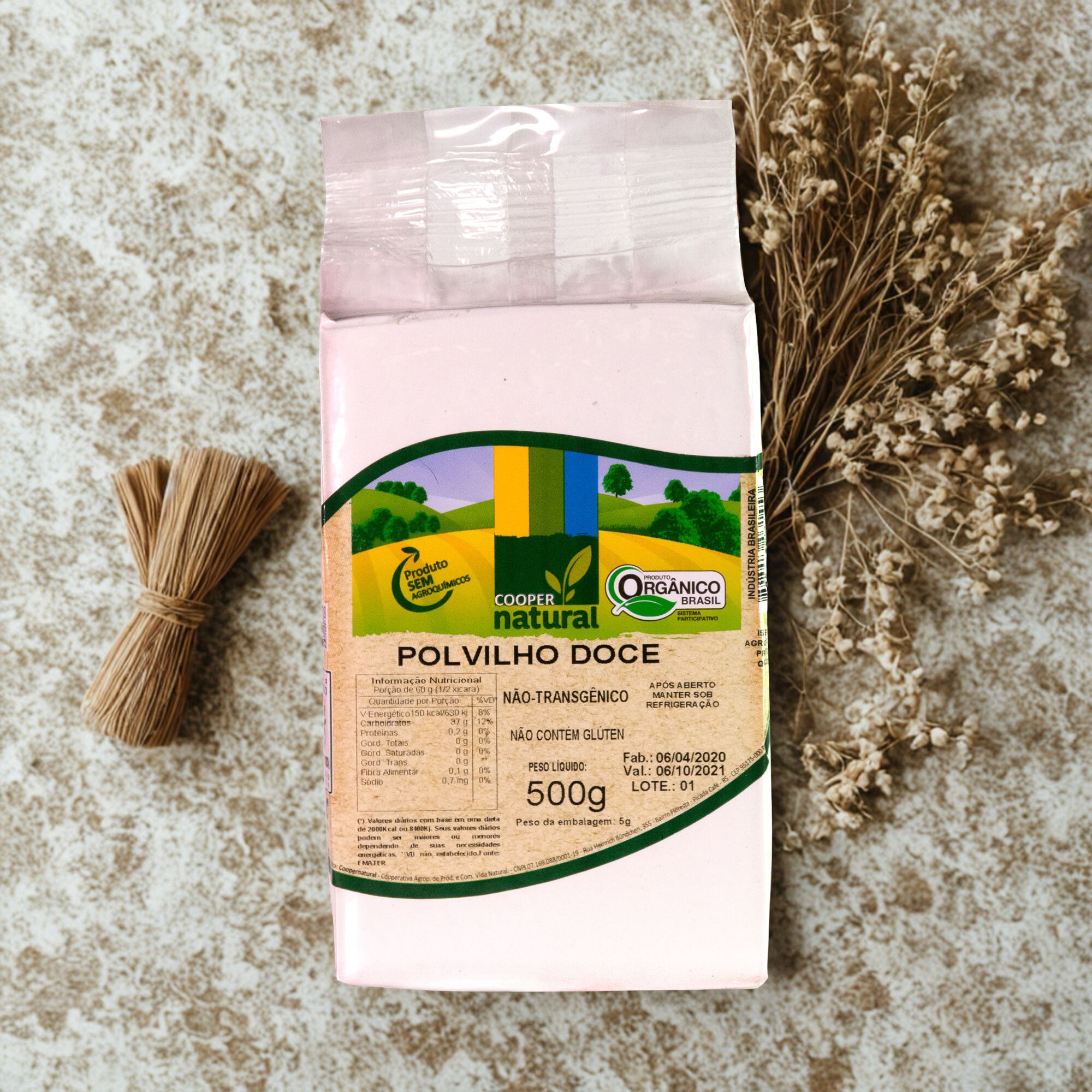 Polvilho Doce de Mandioca - 500g - Coopernatural
