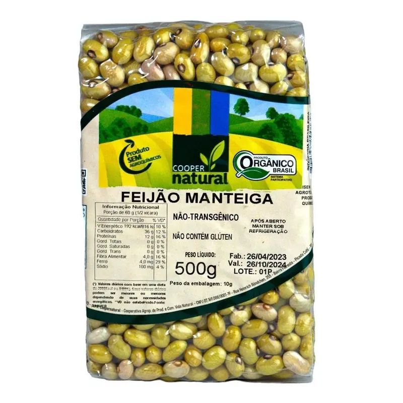 Feijão Manteiga - 500g - Coopernatural