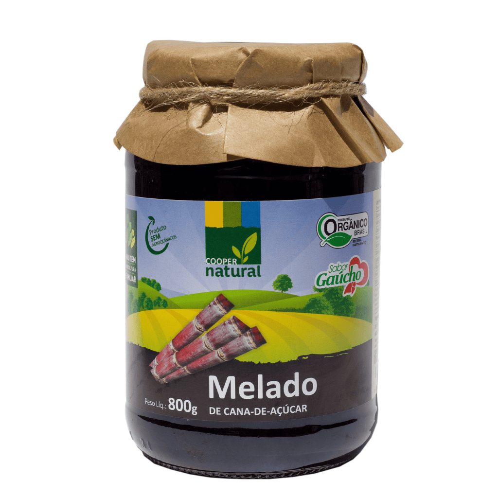 Melado de Cana de Açúcar Orgânico Bisnaga - 800g - Coopernatural