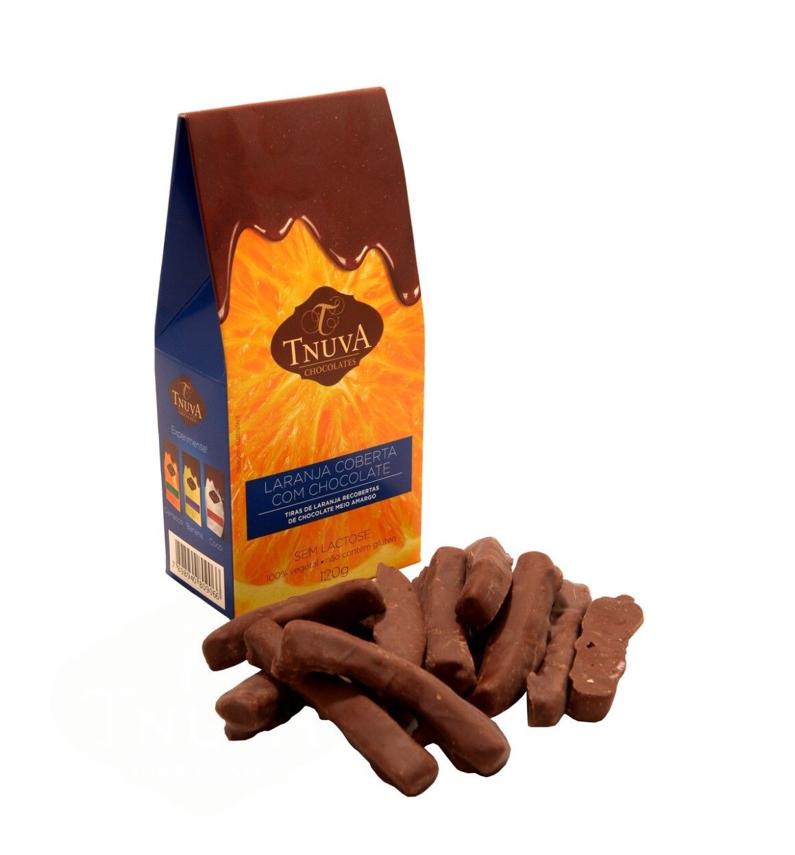 Tiras de Laranja Cobertas com Chocolate - 140g - Tnuva